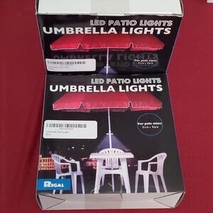 NIB 2 Packs LED Patio Umbrella Pole Lights by Regal